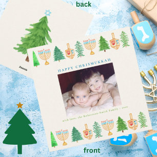 Weihnachtskah Chrismukkah Square Weihnachtskarte Feiertagskarte