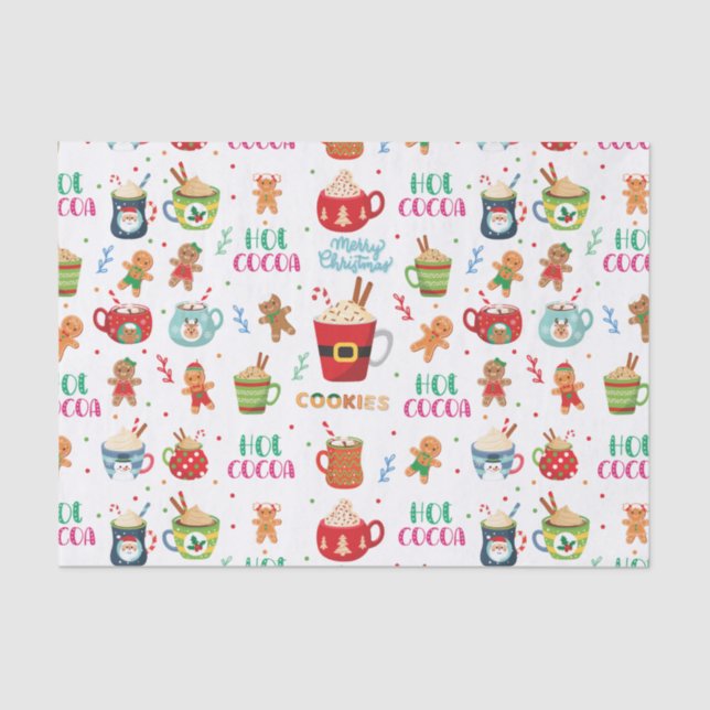 Weihnachtskakao, Ingwer Cookies Seidenpapier (Vorderseite)