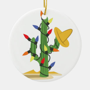 Weihnachtskaktus Keramikornament