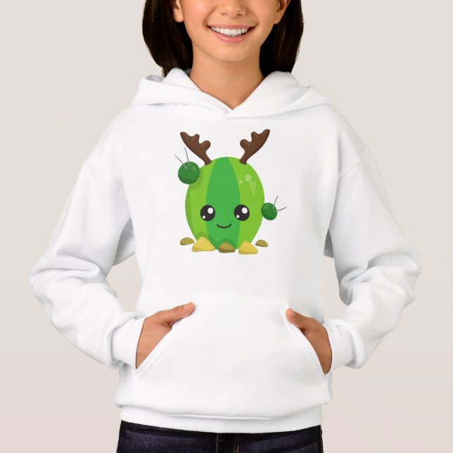 Weihnachtskaktus, Niedliche Kakteen, Antler, Urlau Hoodie (Vorderseite)