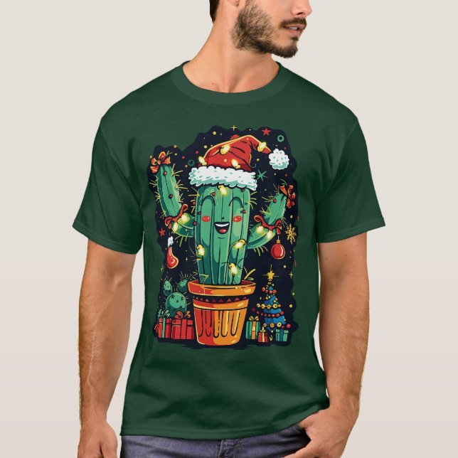 Weihnachtskaktus T-Shirt (Vorderseite)