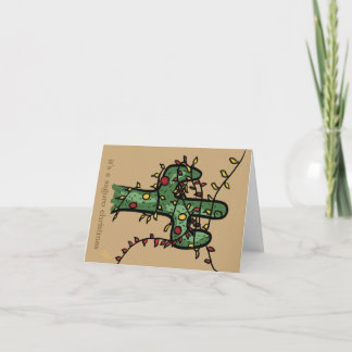 Weihnachtskaktus-Weihnachtskarte Feiertagskarte