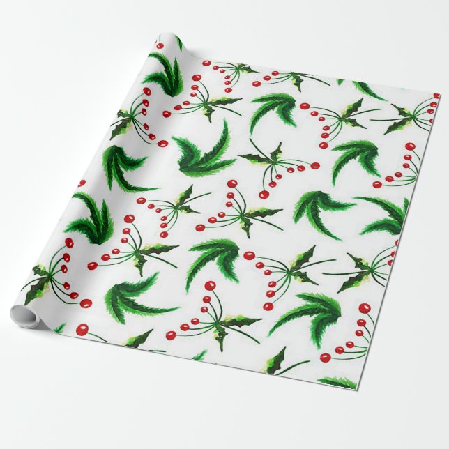Weihnachtskaktus Wrapping Paper Geschenkpapier (Ungerollt)