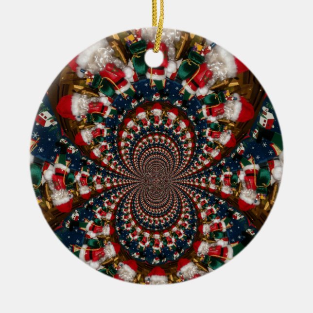 Weihnachtskaleidoskop Keramik Ornament (Vorne)