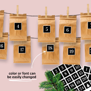 Weihnachtskalender Aufkleber