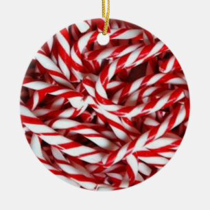 Weihnachtskalender, Candy Cane Keramik Ornament