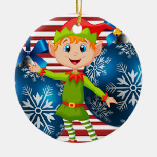 Weihnachtskalender, Elf Keramik Ornament