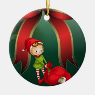 Weihnachtskalender, Elf Keramik Ornament