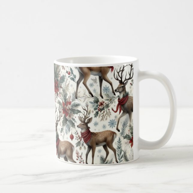 Weihnachtskalender für Hirsche Kaffeetasse (Rechts)