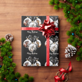 Weihnachtskalender für Pferde in schwarz und gold Geschenkpapier