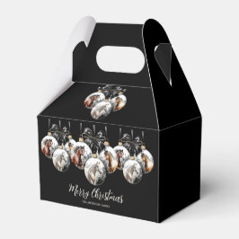 Weihnachtskalender für Pferde in schwarz und gold Geschenkschachtel