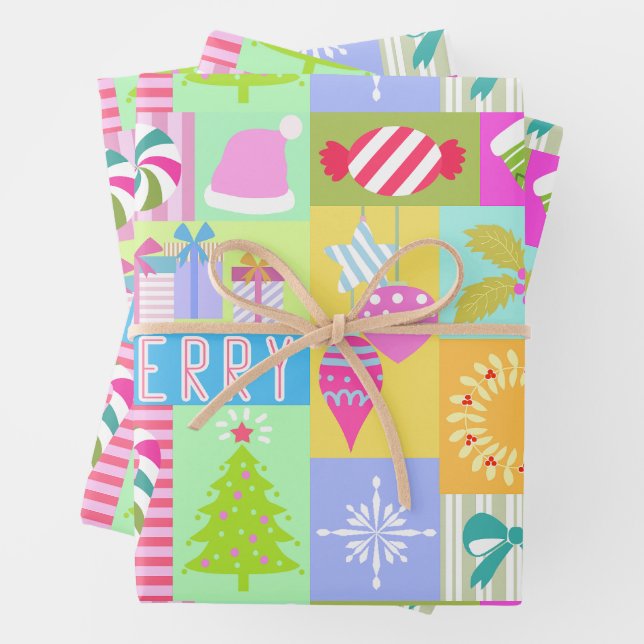 Weihnachtskalender Geschenkpapier Set (Beispiel)