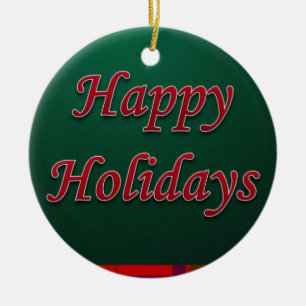 Weihnachtskalender, glücklicher Urlaub Keramik Ornament