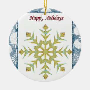 Weihnachtskalender, glücklicher Urlaub Keramik Ornament