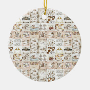 Weihnachtskalender Keramik Ornament