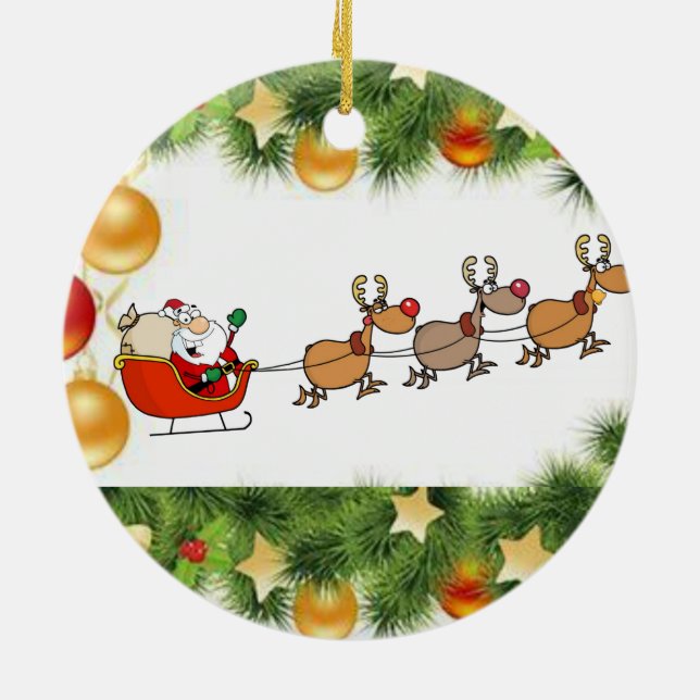 Weihnachtskalender Keramik Ornament (Hinten)