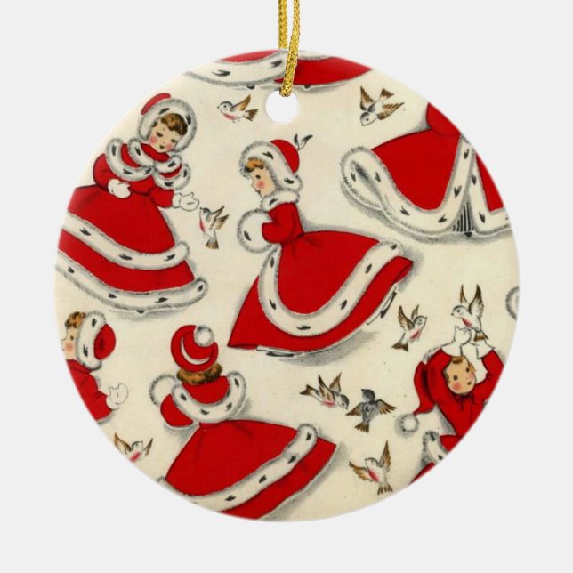 Weihnachtskalender Keramik Ornament (Vorne)