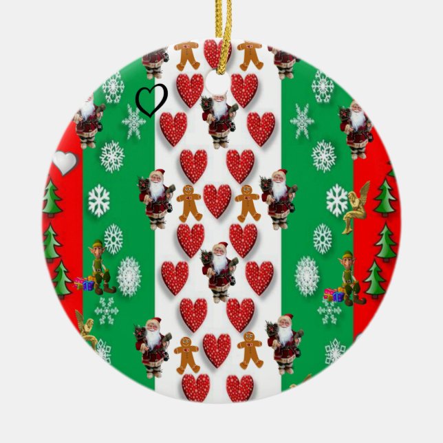 Weihnachtskalender Keramik Ornament (Vorne)