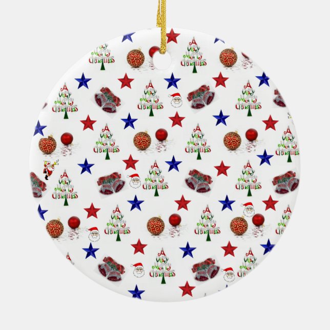 Weihnachtskalender Keramik Ornament (Hinten)