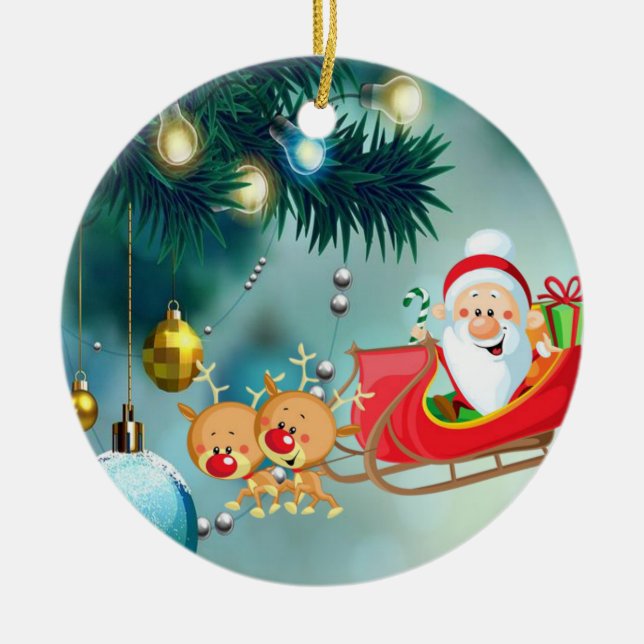 Weihnachtskalender Keramik Ornament (Vorne)