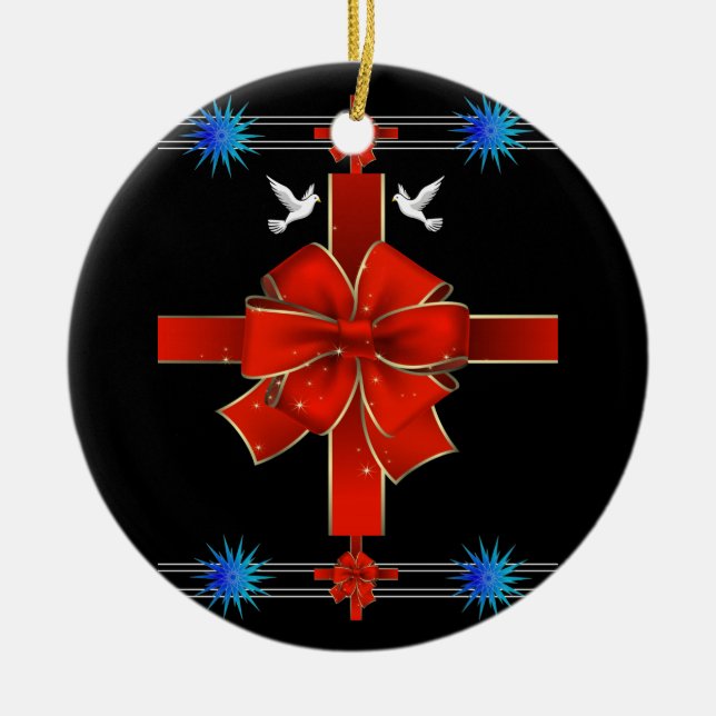 Weihnachtskalender Keramikornament (Vorne)