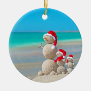 Weihnachtskalender, Schneemann Keramik Ornament