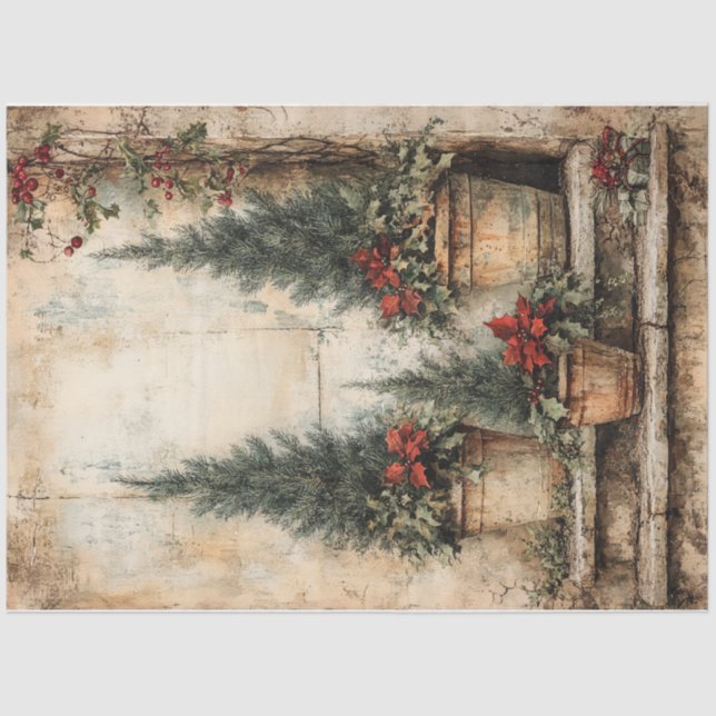 Weihnachtskalender Seidenpapier (Vorderseite)