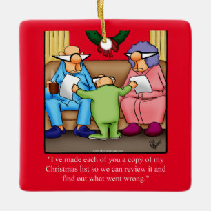 Weihnachtskalender Spaß Keramikornament