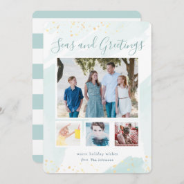 Weihnachtskalender Wasserfarbe FotoCollage Card Einladung