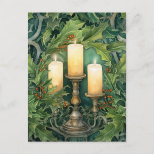 Weihnachtskalender Wasserfarbe Postkarte