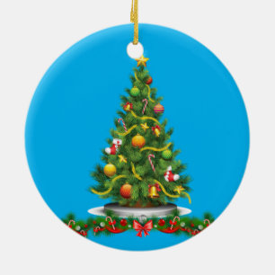 Weihnachtskalender, Weihnachtsbaum Keramik Ornament