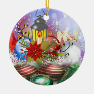 Weihnachtskalender, Weihnachtskerze Keramik Ornament