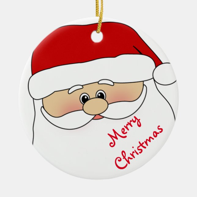 Weihnachtskalender/Weihnachtsmann Keramik Ornament (Vorne)