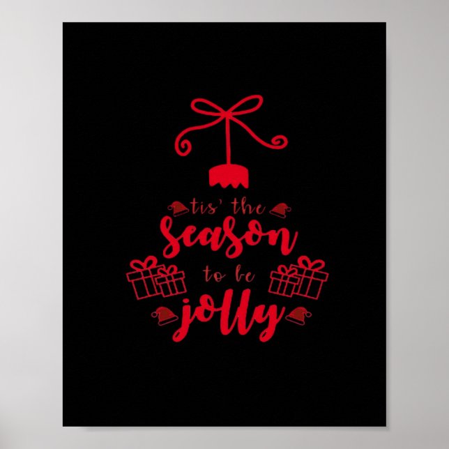 Weihnachtskalligrafie - Das ist die Jahreszeit Poster (Vorne)