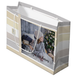 Weihnachtskalligraphie-Winter-Farbpaletten-Foto Große Geschenktüte