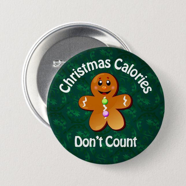 Weihnachtskalorien-Knopf Button (Vorne & Hinten)