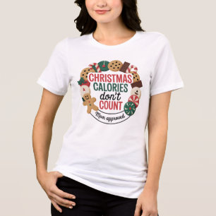 Weihnachtskalorien Moderne Typografie Kunst Tri-Blend Shirt