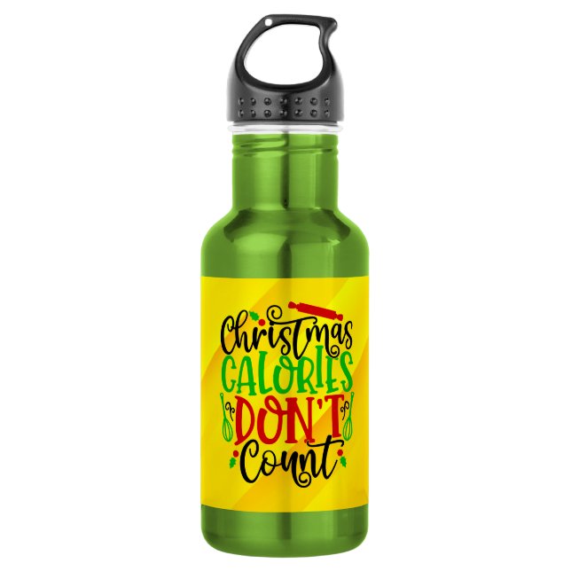 Weihnachtskalorien zählen nicht - 56558 edelstahlflasche (Vorderseite)