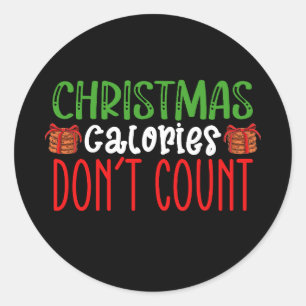 Weihnachtskalorien zählen nicht Cookies, Familie Runder Aufkleber