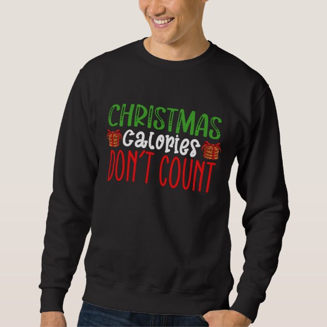 Weihnachtskalorien zählen nicht Cookies, Familie Sweatshirt (Vorderseite)