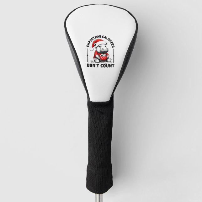 Weihnachtskalorien zählen nicht Funny Moo Deng Coo Golf Headcover (Vorderseite)