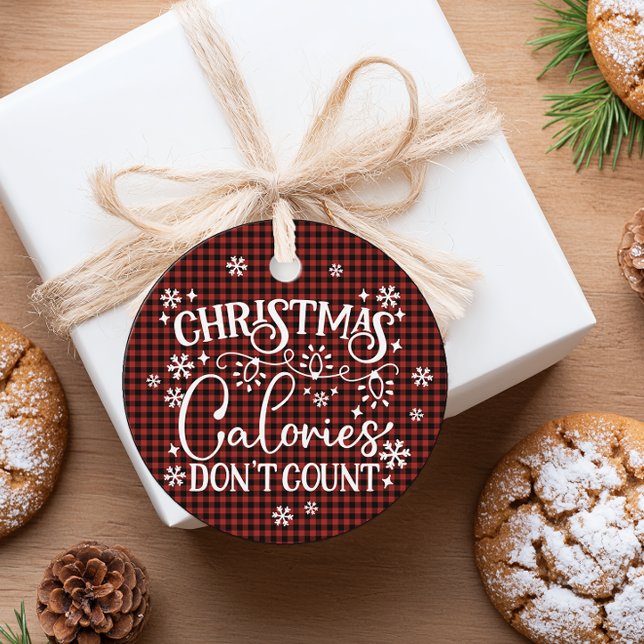 Weihnachtskalorien zählen nicht geschenkanhänger (Christmas Calories Don't Count Personalized Cookie Tag)