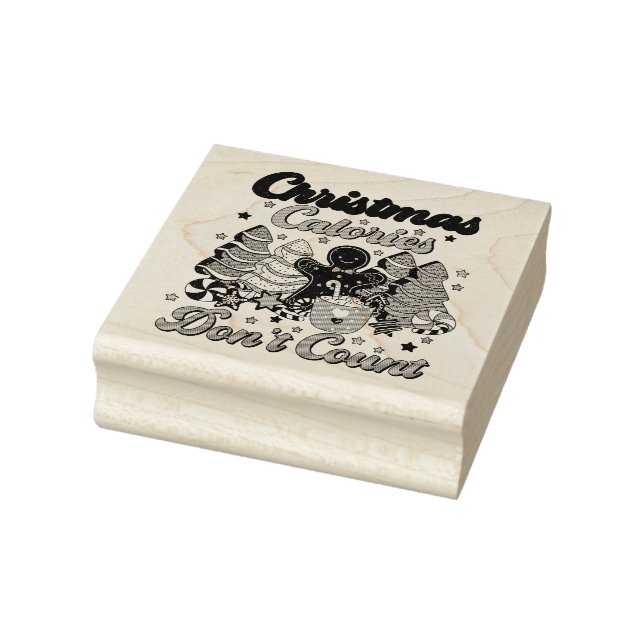 Weihnachtskalorien zählen nicht gummistempel (Stempel)