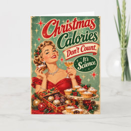 Weihnachtskalorien zählen nicht – Lustige Vintage Karte
