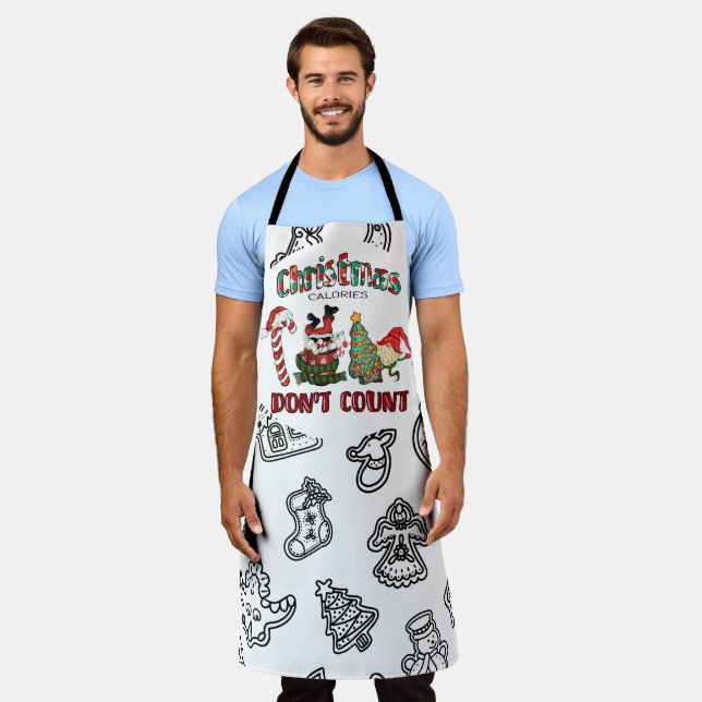 Weihnachtskalorien zählen nicht Schürze (Getragen)