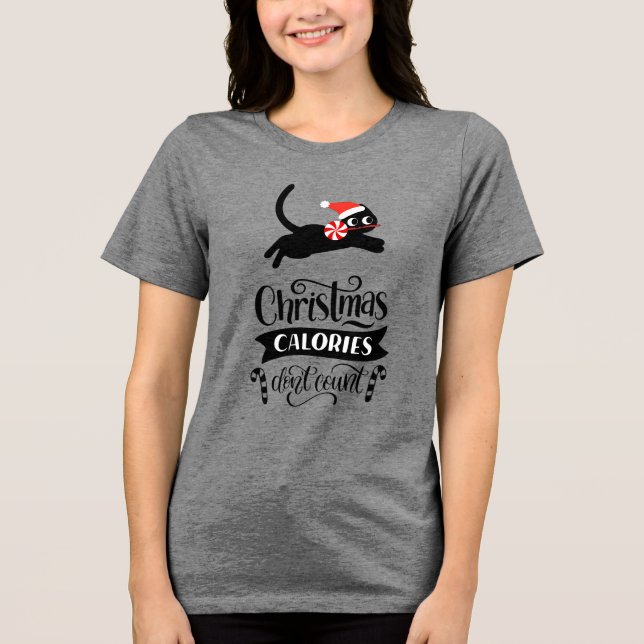 Weihnachtskalorien zählen nicht Tri-Blend shirt (Vorderseite)