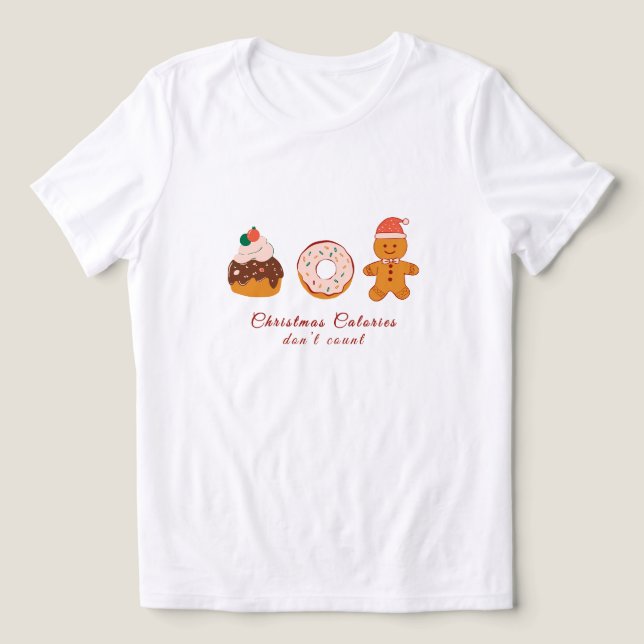 Weihnachtskalorien zählen nicht Tri-Blend shirt (Design Vorderseite)