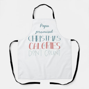 Weihnachtskalorien zählen nicht Typografie Lustig Schürze