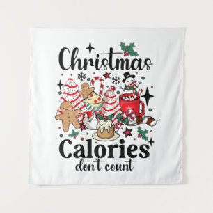 Weihnachtskalorien zählen nicht wandteppich