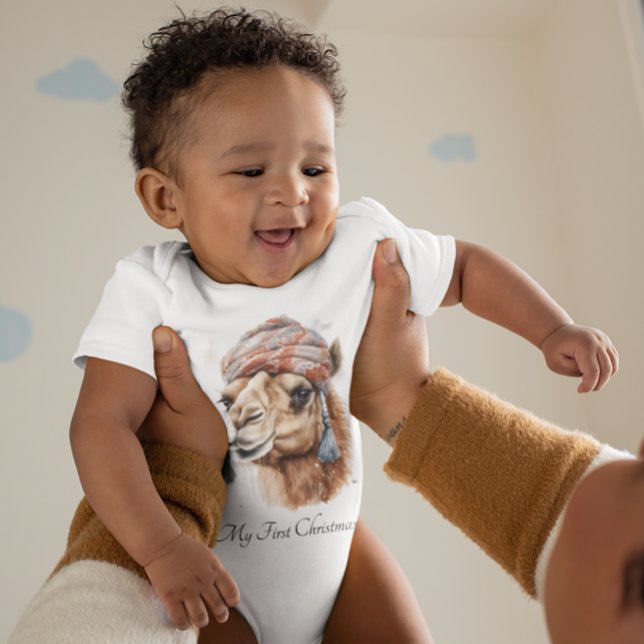 Weihnachtskamel, anpassbar baby strampler (Von Creator hochgeladen)